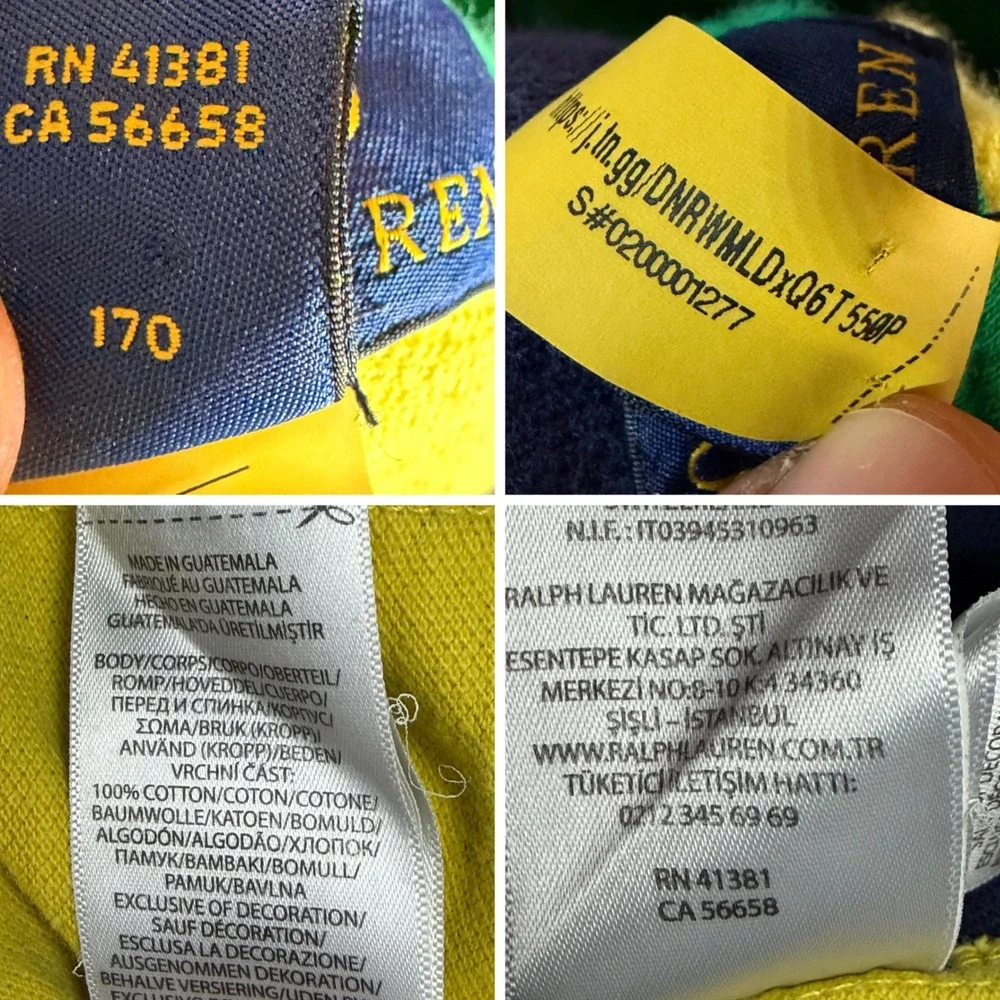 Ralph Lauren Big Pony Polo Boys XL 18-20 Custom Fit Mesh Sleeve Graphic Shirt